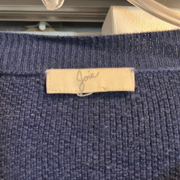 Joie Cashmere blend Sweater Womens Navy Blue size Small - Picture 2 of 4